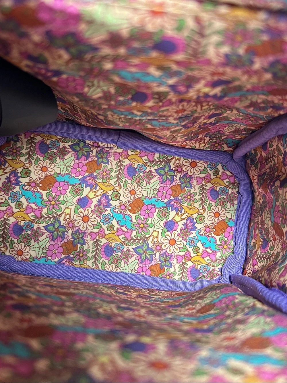 Loungefly Disney Princess Groovy Floral Mini Backpack Purple Ariel Tiana⁠ Jasmin